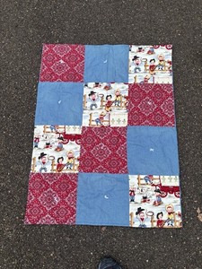 1950s Baby Cowboy Quilt Western Vibrant Colors Lovely Piece !