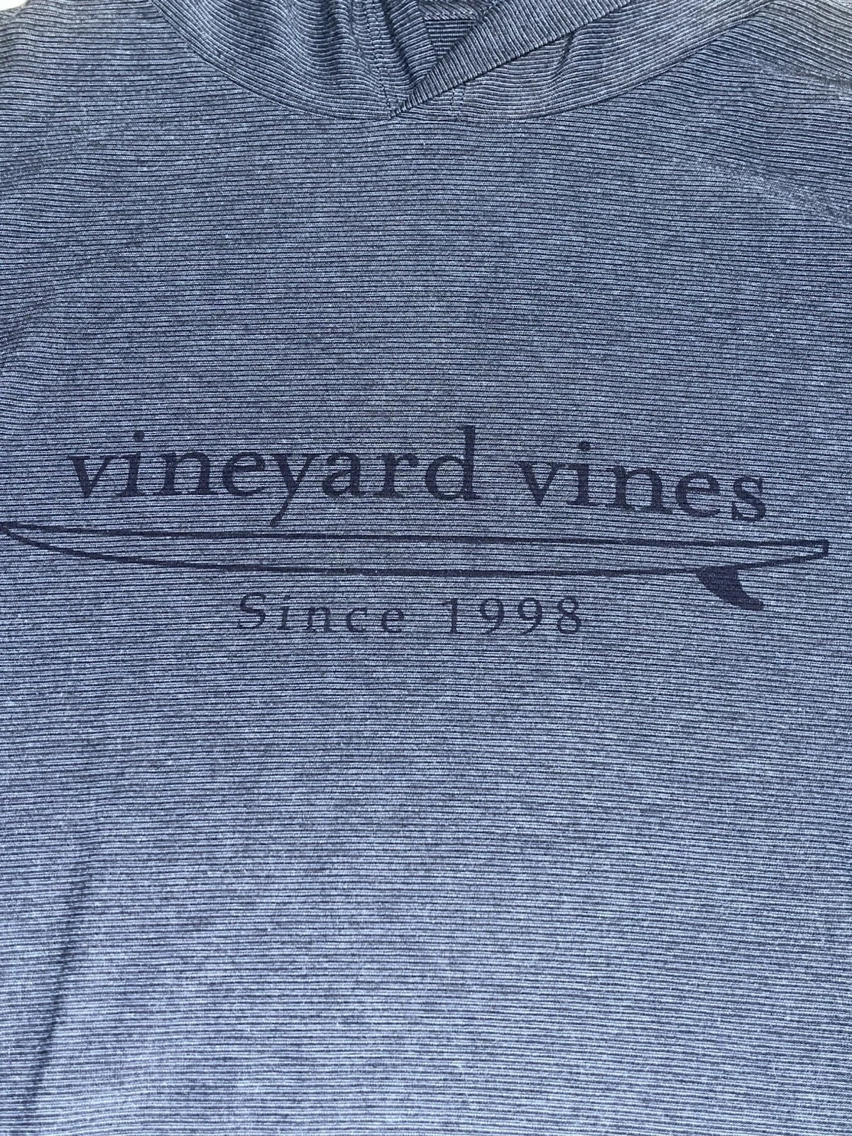 VINEYARD VINES Hoodie Shirt Spell Out Surfboard Graphic Pullover Men S Light Wt