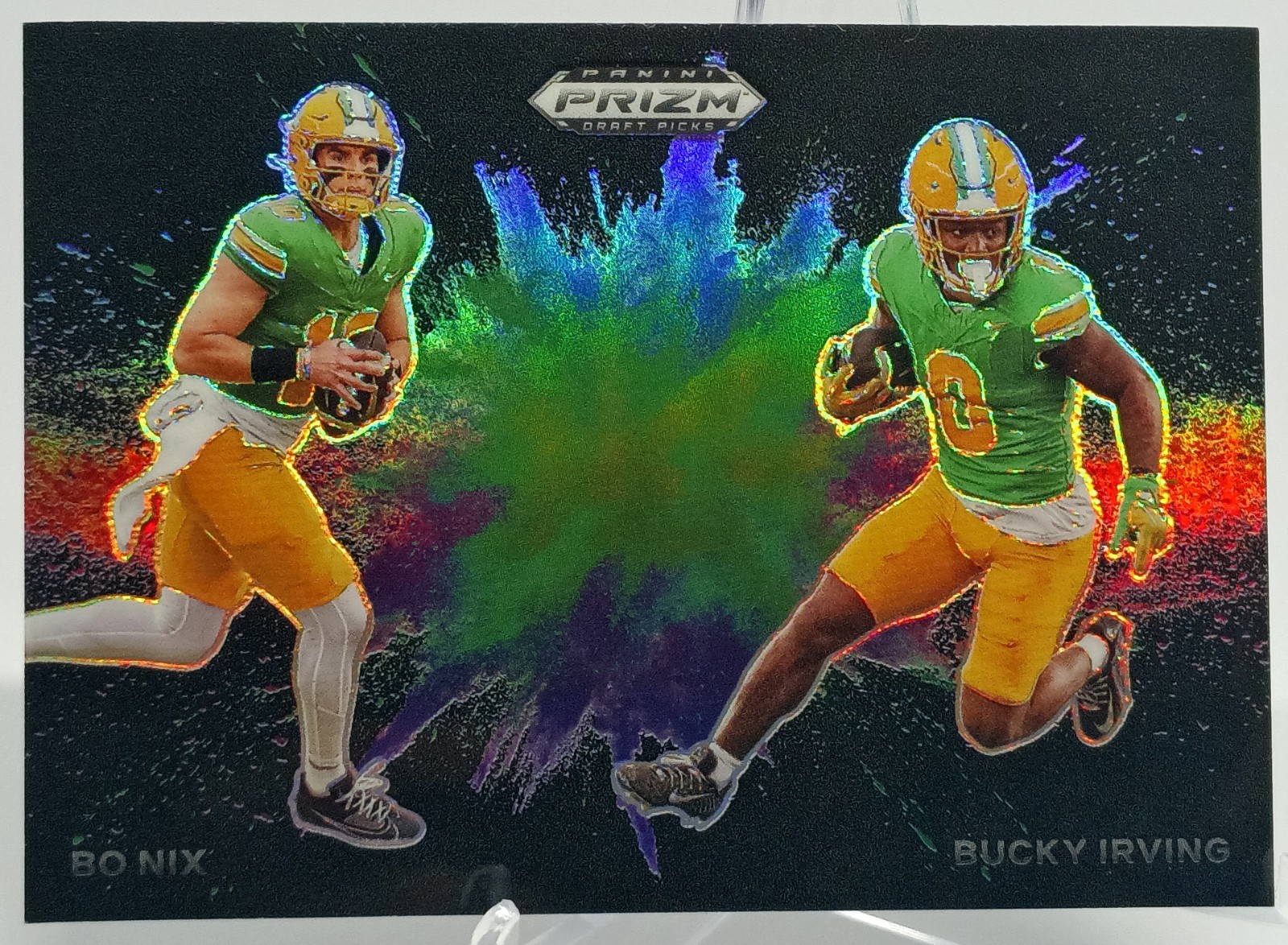 BO NIX & BUCKY IRVING 2024 Prizm Draft Picks BLACK COLOR BLAST DUAL 🔥CASE HIT🔥
