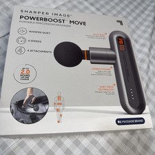 Sharper Image Powerboost Move Massage Gun - 1014502, Open Box New