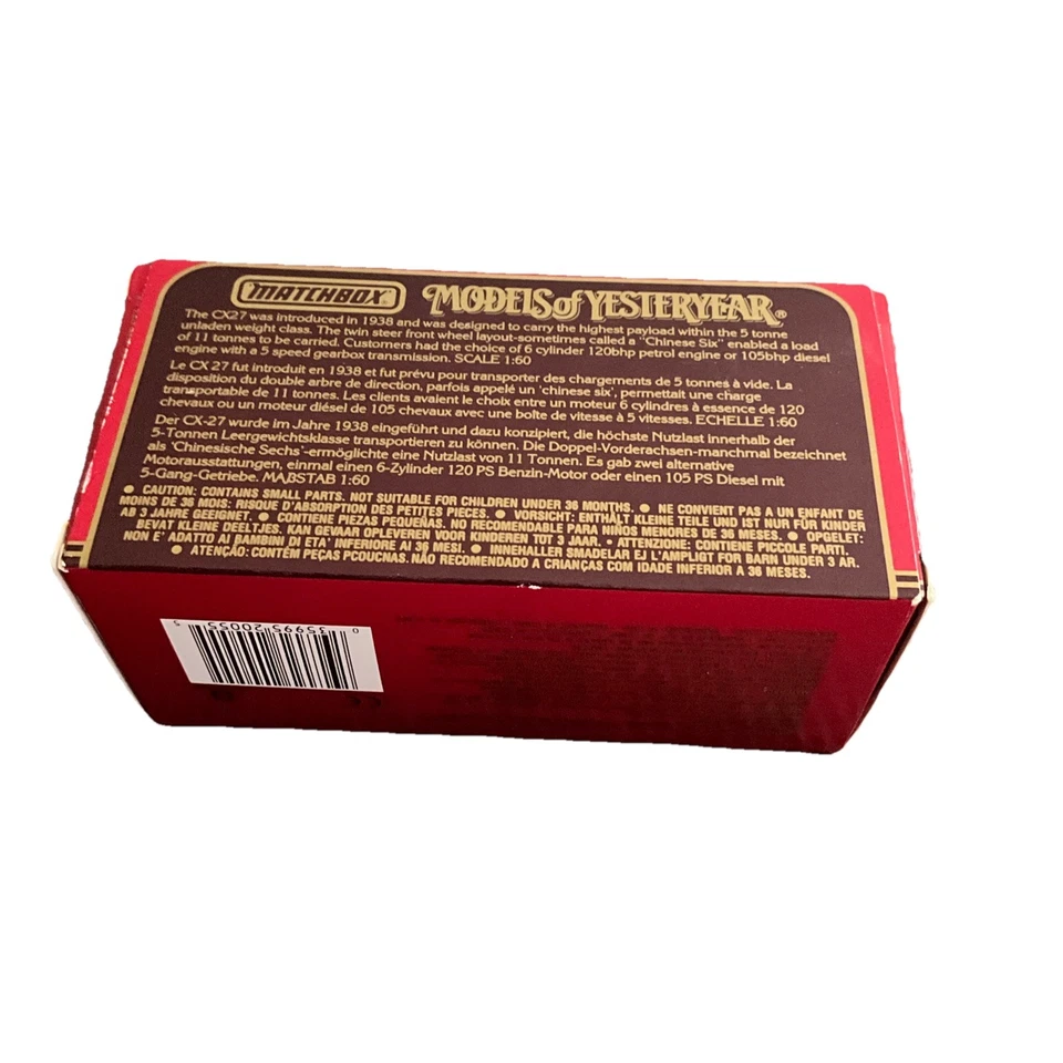 Matchbox - Y42 1939 Albion 10 Ton CX 27 - Models of Yesteryear Neu in Box - Bild 2 von 2