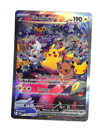 (a) Pikachu ex 150/128 SIR Special Illustration Rare 30th Celebration Pokemon NM