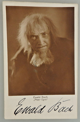 Autogramm Stummfilm- und Theater Schauspieler Ewald Bach um 1920 (131406)