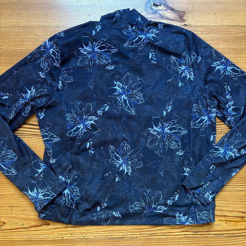 Columbia Camisa Térmica Azul Floral Manga Larga Cuello Alto TALLA XL Foto 4 de 4