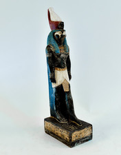 Gorgeous Colorful Piece of Statue of Horus Ancient Egyptian Civilization