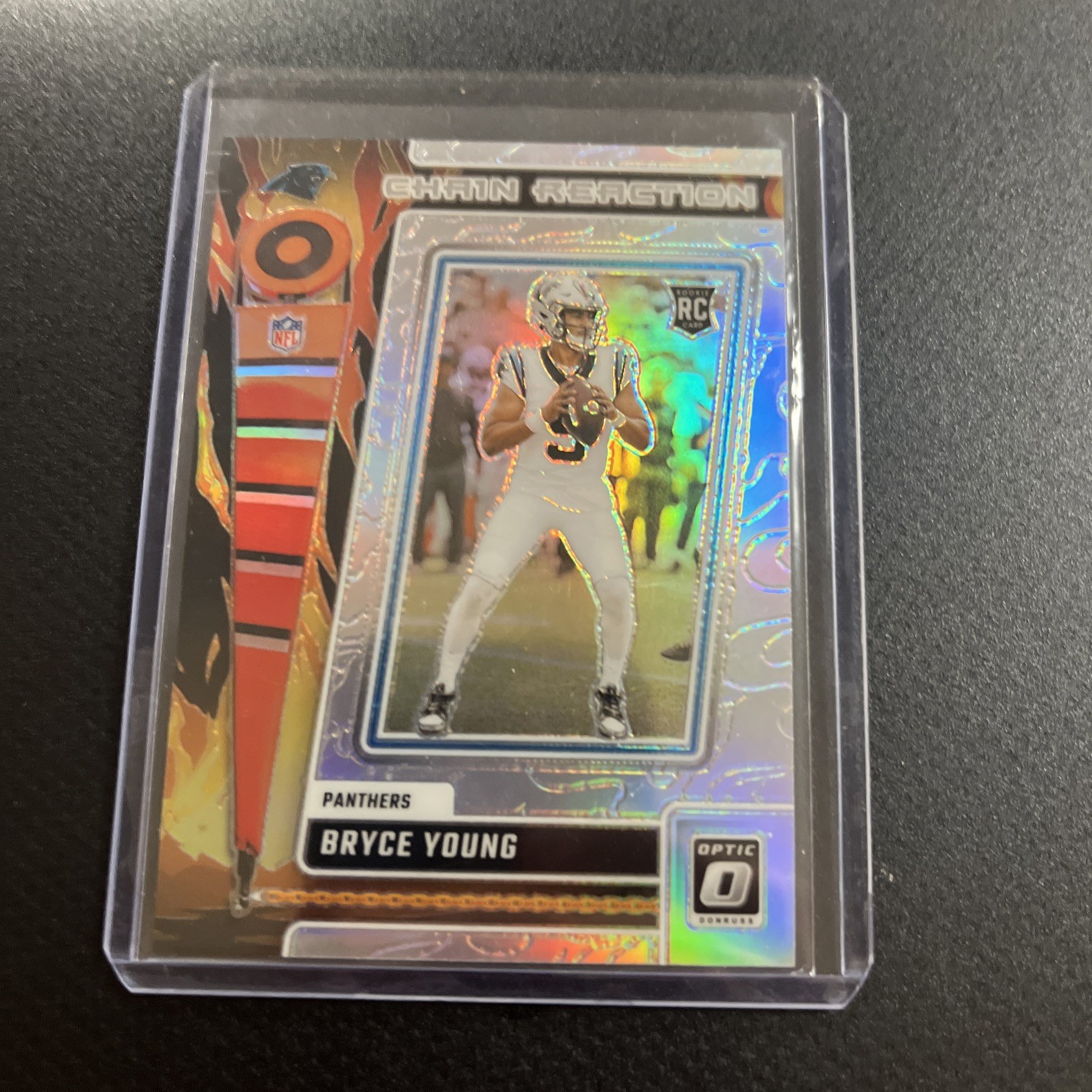 Bryce Young 2023 Donruss Optic RC #CR-BY Chain Reaction Holo Carolina Panthers