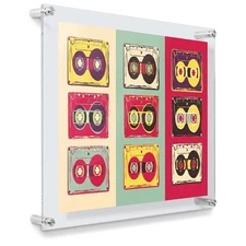 16x20" Clear UV Grade Acrylic Floating Picture Frame Double Panel Photo Displ...