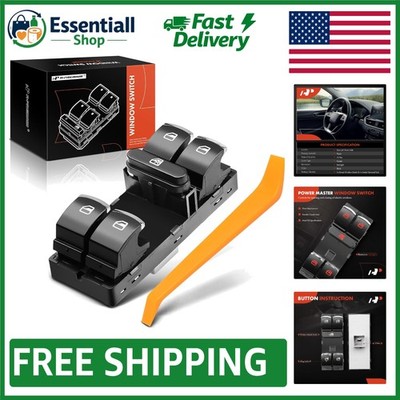 High-Performance Black Power Window Switch for VW Golf, Tiguan, Passat Models
