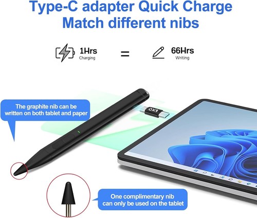 Slim Pen 2 do Microsoft Surface z ciśnieniem 4096, gumką i prawym przyciskiem myszy - Zdjęcie 6 z 6