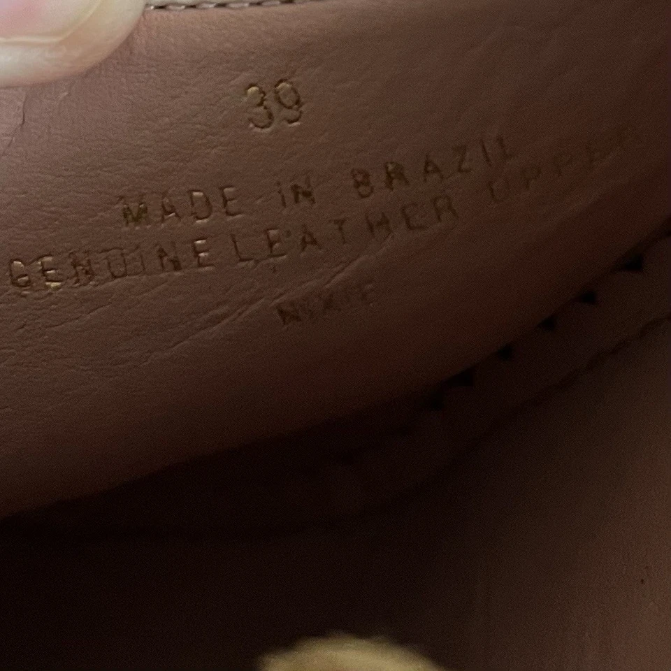 Anthropologie Miss Albright Botín de Cuero Marrón Punta abierta con Volantes Talla 39 EE. UU. 8,5 Foto 4 de 4