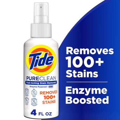 Tide PureClean Stain Remover, Enzyme Powered, With OXI, Fast-Acting and Color-Sa