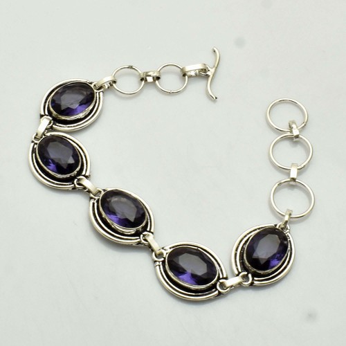 Amethyst Edelstein Ethno Handarbeit Armband Schmuck 17 Gramm Geschenk für Frauen AB 5206