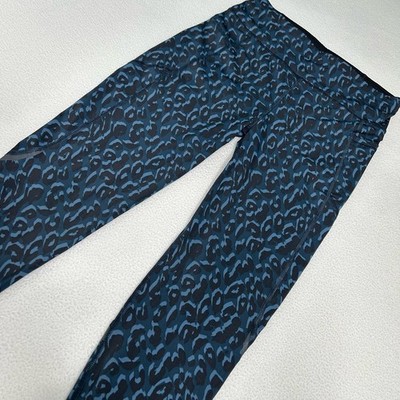Sweaty Betty Womens Size M Zero Gravity Legging Blue Cheetah Print