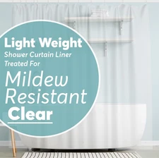 Bigfoot Shower Curtain Liner – 72 X 72 PEVA Light Weight Shower Curtain with 12