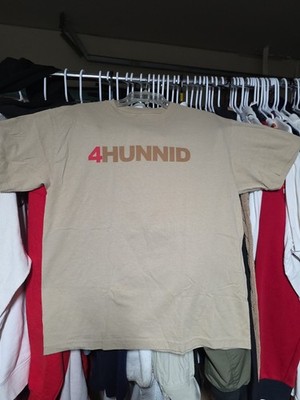 MEN'S YG RAPPER 4HUNNID 400 Tan T-SHIRT SIZE L
