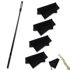 Flute Cleaning Kit Flute Cleaning Rod with 3Pcs Cloth Flutes Cleaner Kit for