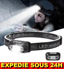 Lampe Frontale LED Capteur Mouvement USB Rechargeable 350 Lumens Randonnée Pêche