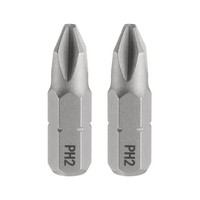 "2Stk PH2 Phillips Schraubendreher Bit 1/4\" Sechskantschaft 1\" LäNge Magnetische"
