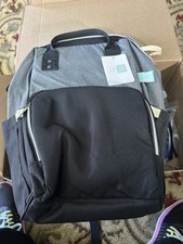 New Tags AFBP Sydney Eclipse Breast Pump Backpack Diaper Bag Gray Black Nice
