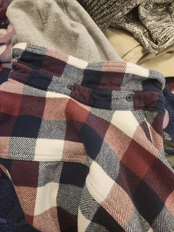 American Eagle Outfitters Flannel Shirt Jacket Size XL Mens Red, Blue Flannel - Image 4 of 4