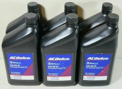 6x ACDelco 10-9129 Dexos 2 SAE 5W-30 Full Synthetic Diesel Motor Oil Duramax