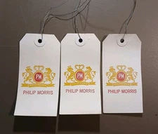 Lot Of 3 Philip Morris Tags Vintage 1980s Mt Airy Tobacco Market North Carolina