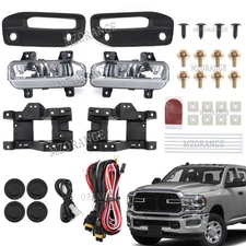 LED DRL Fog Light Driving Lamp For Dodge Ram 2500 3500 2019-24 Wiring Switch Kit