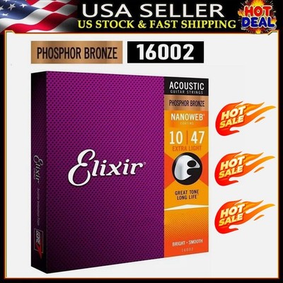 Elixir Acoustic Guitar Strings - Phosphor Bronze 16002 (10-47)