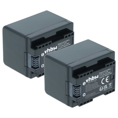 2x Akku für Canon Legria HF R88 HF R86 HF R806 2400mAh 3,6V