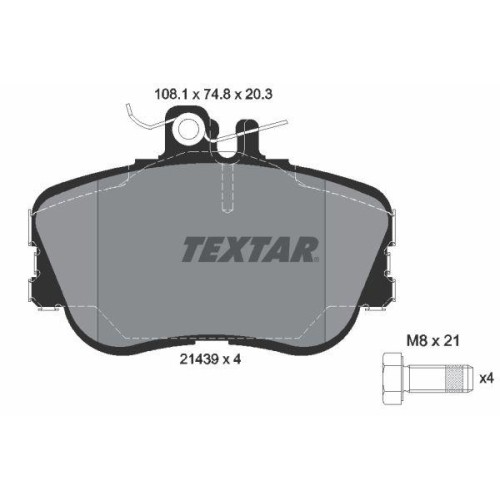 Textar 2143905 Bremsbelagsatz Scheibenbremse Vorderachse FüR Mercedes Benz-image