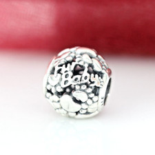 Authentic Pandora Charm Fur Baby Hearts and Paw Dog Cat Prints 792248C00