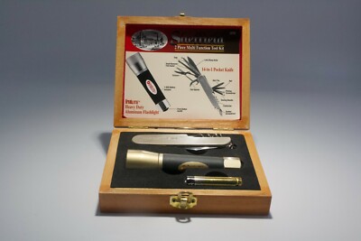 Sheffield 2 Piece Multi Multi Function Tool Kit In Wood Original Box