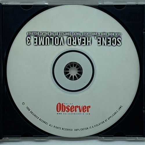 Dallas' Scene, Heard [Volume 3] CD 1998 Dallas Observer Texas Local Rock Pop - Picture 4 of 5