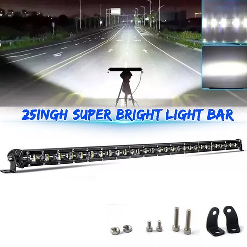 7 14 20 25 32 42" Slim LED Light Bar Spot Flood Combo Driving Truck SUV Offroad - Picture 44 of 51