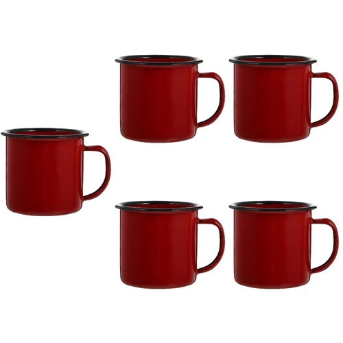  5pcs Coffee Mug Cup Tin Camping Mugs Campfire Coffee Cup Tea Drinking Cup For