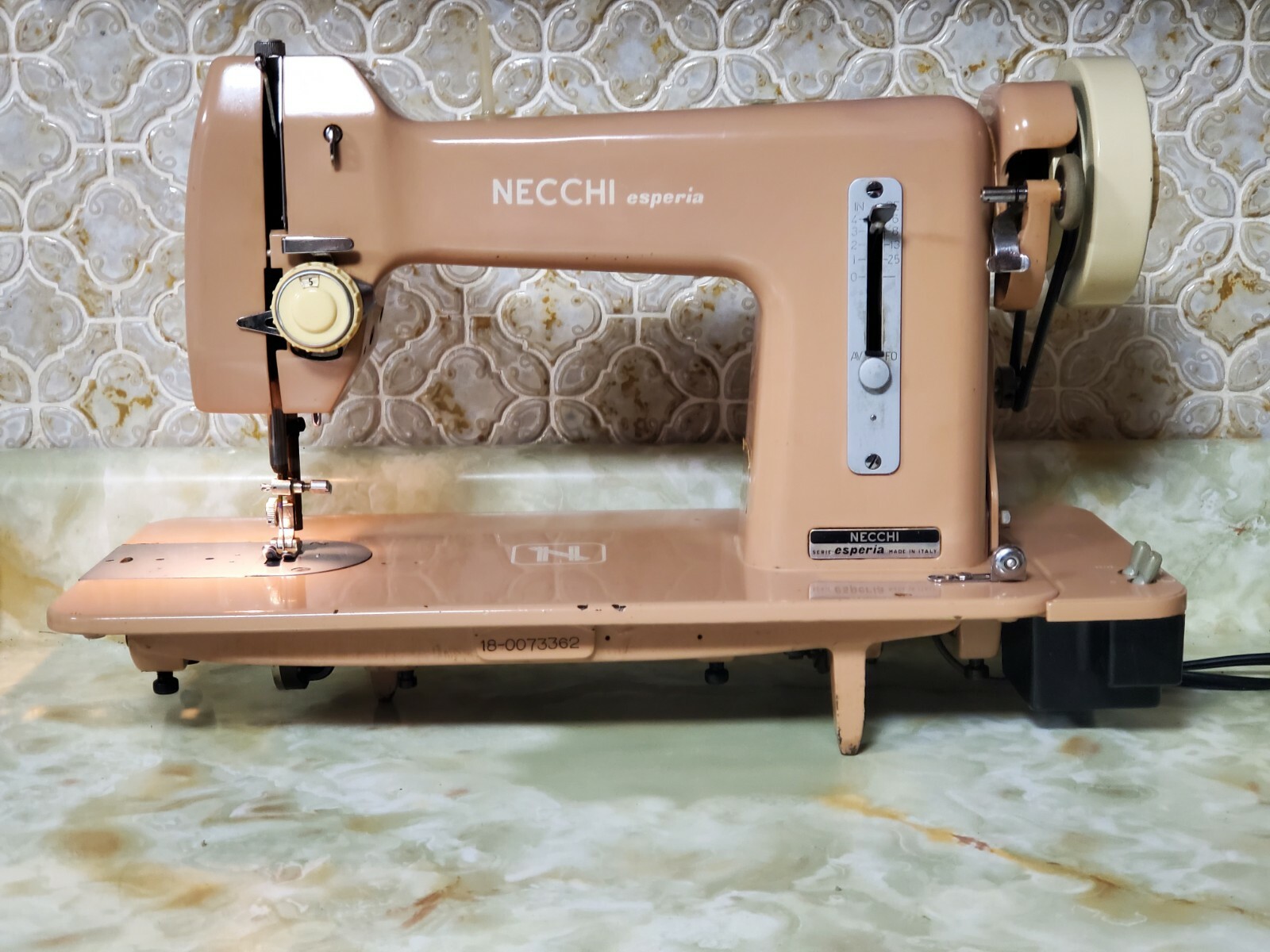 Vtg Necchi Esperia Sewing Machine Pink 180073362 REBUILT Tested