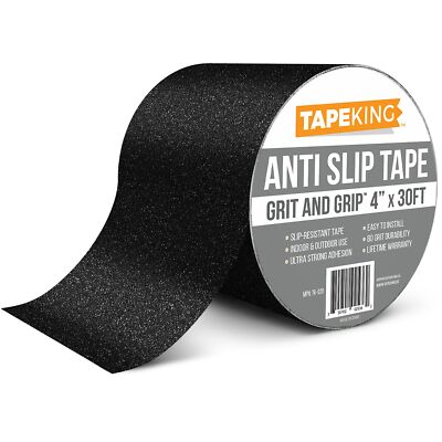 Anti-Slip Tape, 4''x30' Roll - Indoor/Outdoor Safety Traction for Stairs, Step...