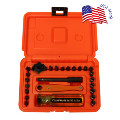 Chapman 8900 ORANGE Screwdriver Set Std. Kit + slotted bits USA MADE