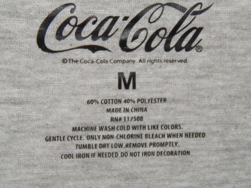 T-SHIRT - GIRLS - COCA COLA - BEARS - GRAY - SIZE MEDIUM (SH-2-64x2) - Picture 4 of 5