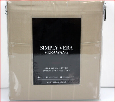 Vera Wang Sheet Set 100% SUPIMA Cotton 