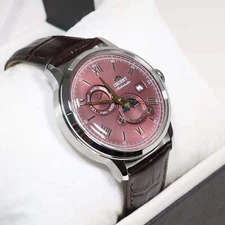 Orient Automatic Sun and Moon Red Dial Men's Watch RA-AK0807R