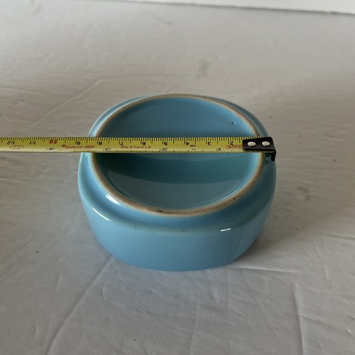 Vintage 1960’s Blue Ceramic Ashtray 4” Hollywood Regency Glam READ - Picture 7 of 8