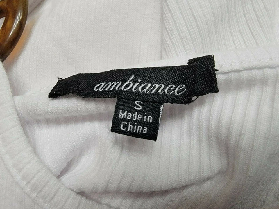 Camisa blusa Ambiance para mujer talla S pequeña blanca Foto 2 de 4