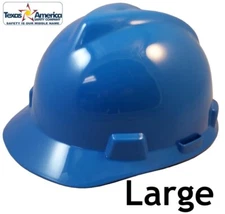 MSA V-Gard Large JUMBO Cap Style Hard Hat - Blue