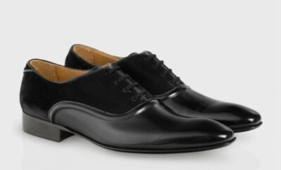 Paul Smith Leather And Velvet Hadlow Lace-up Shoes Black uk  display picture 2