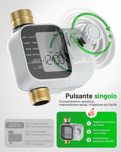Unistyle Computer di irrigazione, orologio di irrigazione con ingresso e uscita - Foto 8 di 8