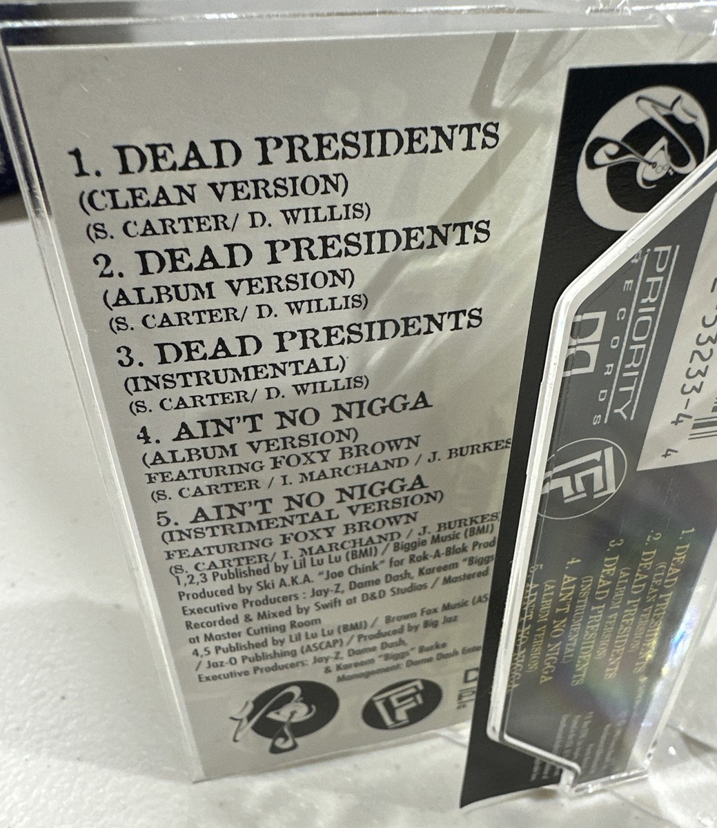 JAY-Z Dead Presidents Rap Hip Hop Tape Roc-A-Fella Records New