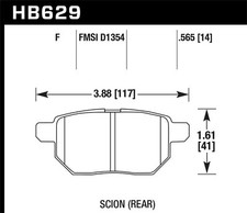 Hawk Performance HB629F.565 HPS Disc Brake Pad