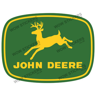 John Deere (A) sticker 195x145mm car mancave van Farm laptop tractor decal