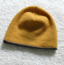 Walkloden hat walking hat two-layer mustard yellow-brown handmade